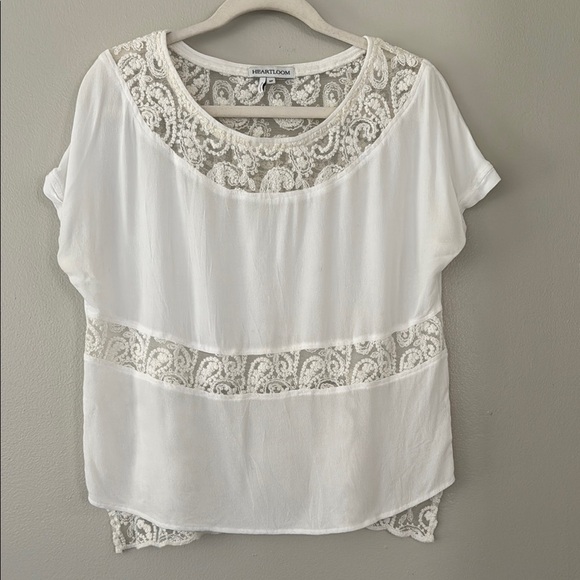Anthropologie x Heartloom Lace Paneled Top - Picture 1 of 5